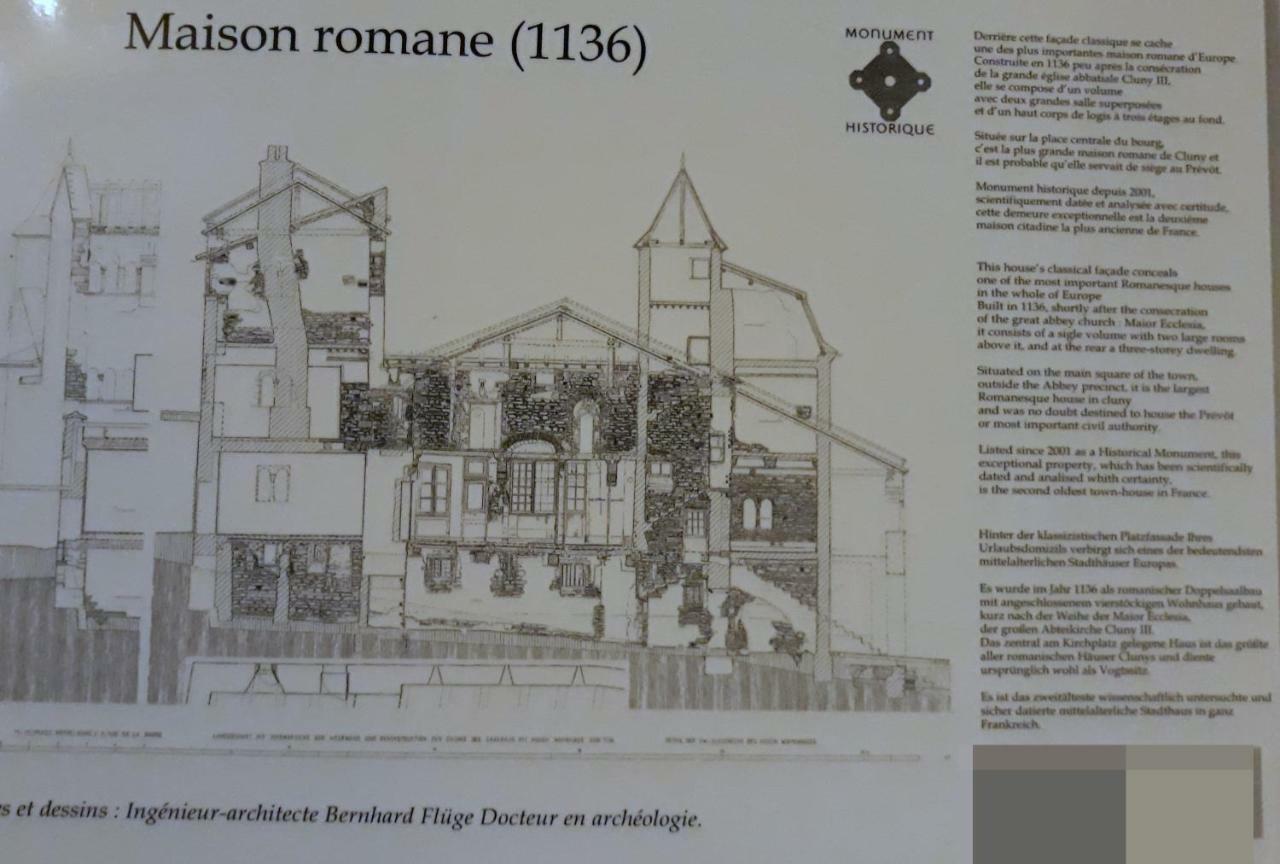 Maison Romane 1136 Cluny Esterno foto